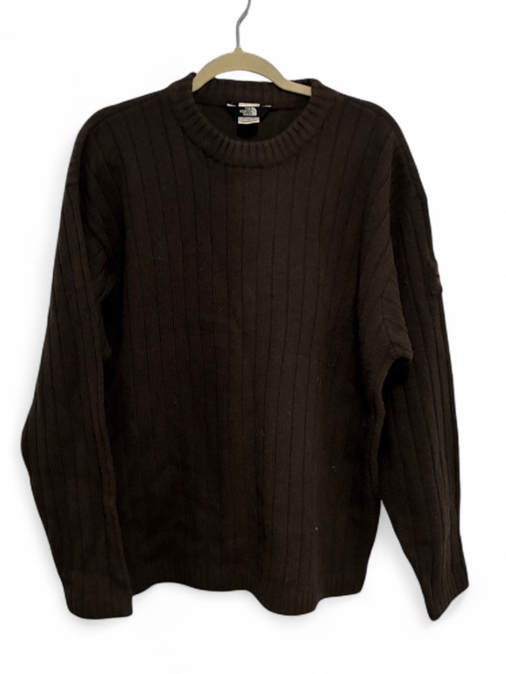 Vintage The North Face Men's Wool Crewneck Sweater - Dark Brown